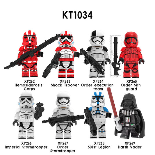 8PCS/Set Building Blocks minifigures  XP262-269