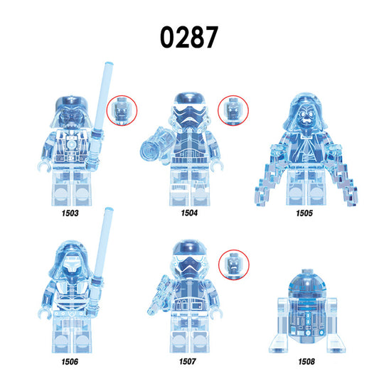 6PCS/Set Building Blocks minifigures   X0287