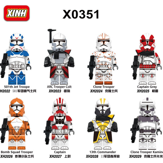 8PCS/Set Building Blocks minifigures  X0351