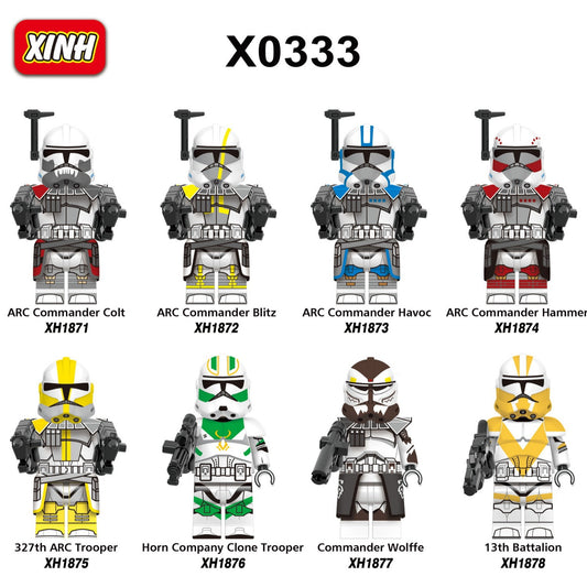 8PCS/Set Building Blocks minifigures X0333